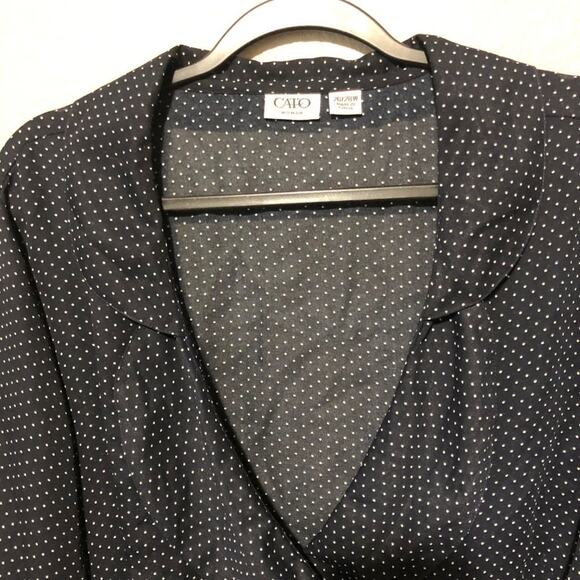 Cato Woman Polka Dot Faux Wrap Blouse | Women's Size 26/28 - Picture 3 of 10